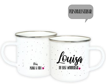 Personalized cup with name and saying "You are wonderful"