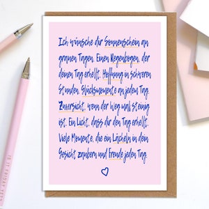 Karte Motivation mit vielen lieben Wünschen | Karte Motivation | Karte Spruch Motivation| Karte Freundschaft | Geschenk Freundin