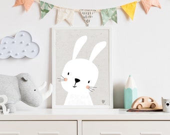 Affiche pour la chambre des enfants avec des animaux mignons