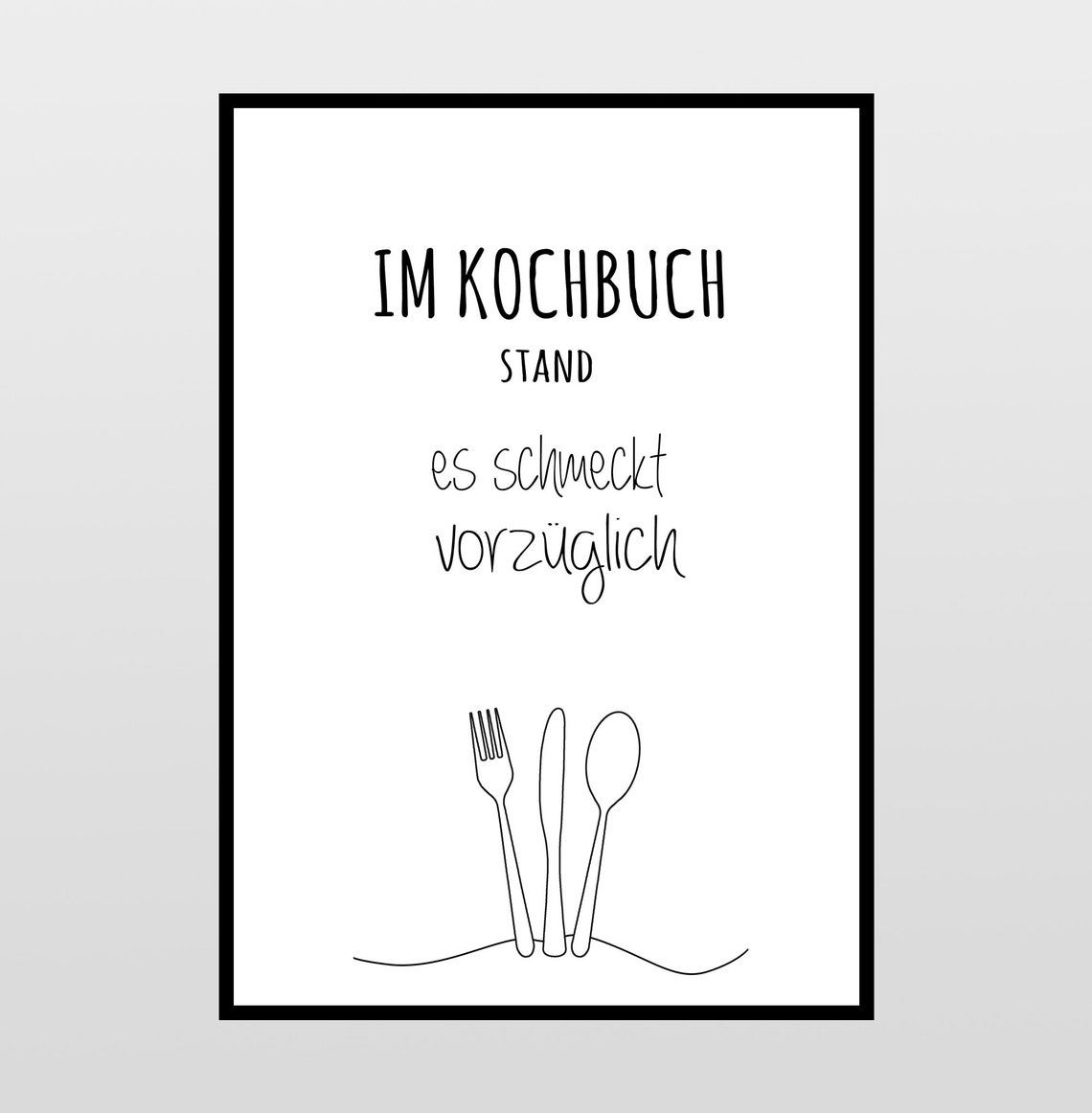 Poster mit Spruch für die Küche Im Kochbuch stand es Etsy.de