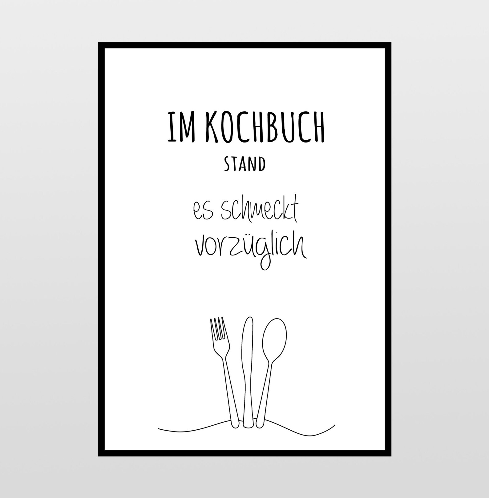 Poster mit Spruch für die Küche Im Kochbuch stand es Etsy.de