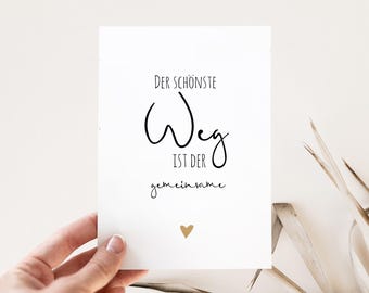 Wedding card with saying | Wedding greeting card | Wedding card | Wedding gift | Gift for the bride and groom | Wedding gift