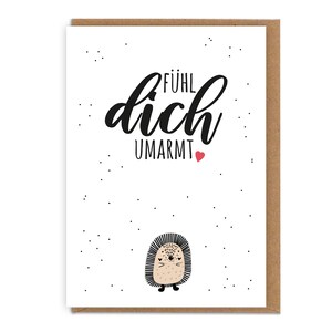 Karte Freundschaft mit Umschlag - Kleine Geschenkidee für Freunde