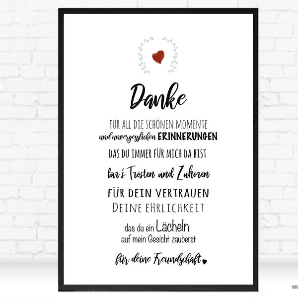 Danke für die freundschaft Etsy.de