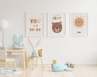 Affiche pour la chambre des enfants "Tu es aimé"