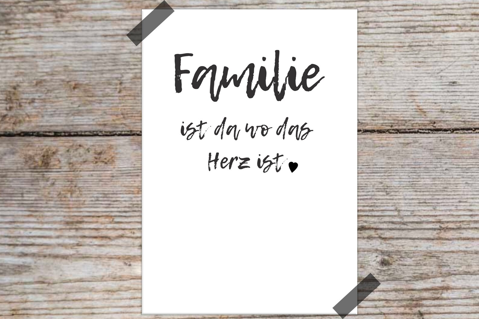 Poster mit Spruch Familie ist da wo das Herz ist Etsy
