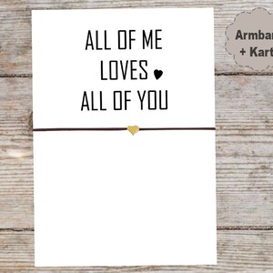 Karte zum Valentinstag inkl. Armband mit Herzanhänger