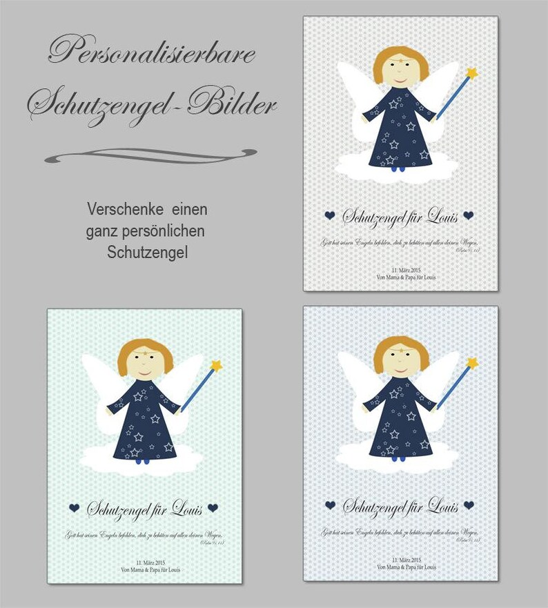 Persönliches Schutzengel-Bild für Kinder Bild 3