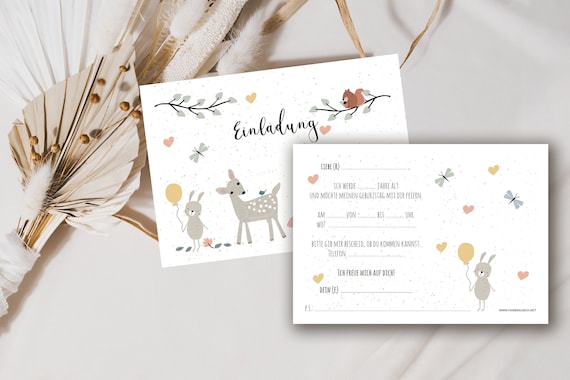 Birthday Invitation Card Invitation Birthday Children Map - Etsy