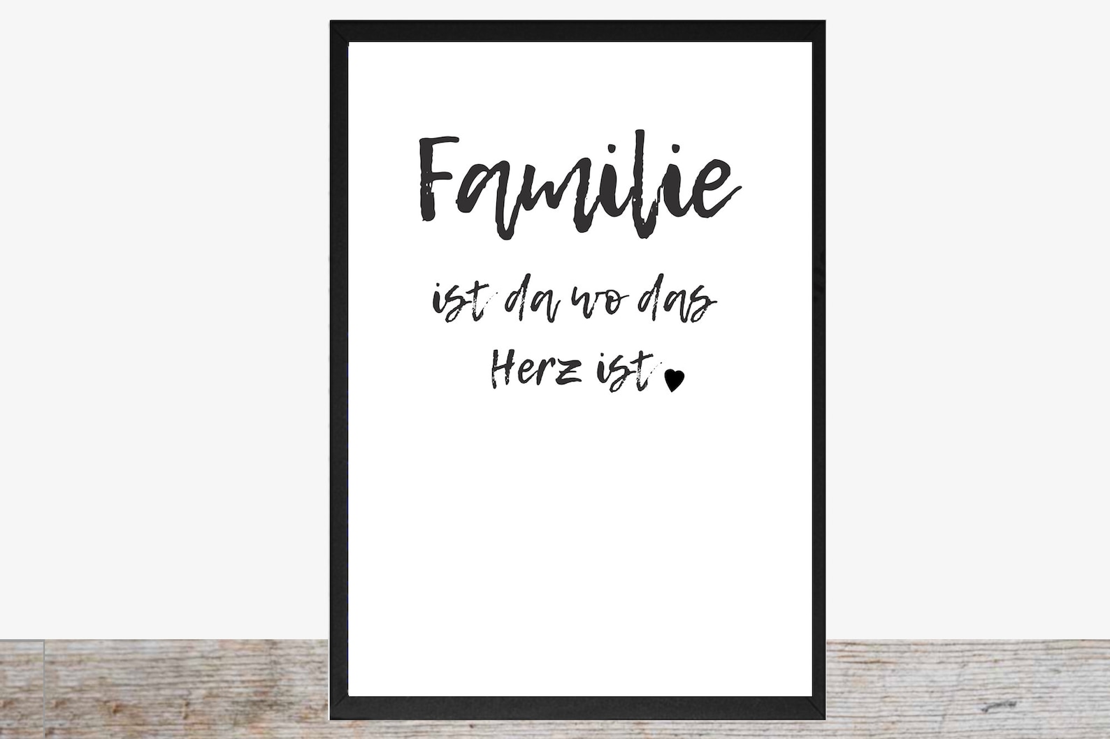 Poster mit Spruch Familie ist da wo das Herz ist Etsy.de