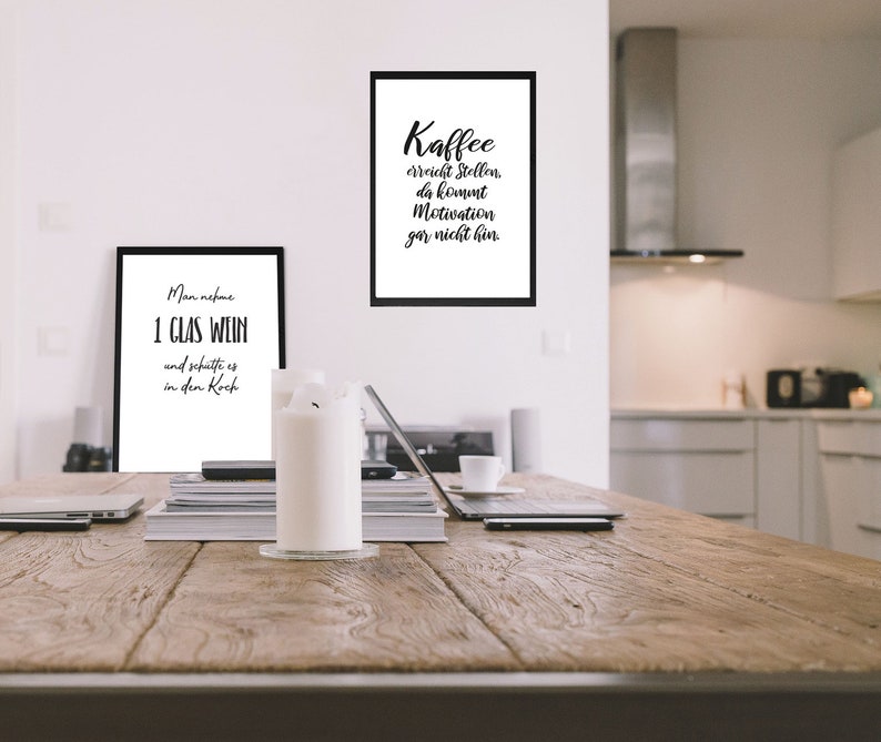 Poster mit Spruch für die Küche. Kaffee erreicht Stellen da Etsy