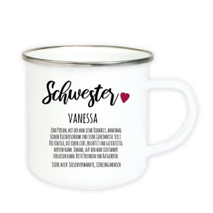 Personalisierte Tasse mit Definition und Name