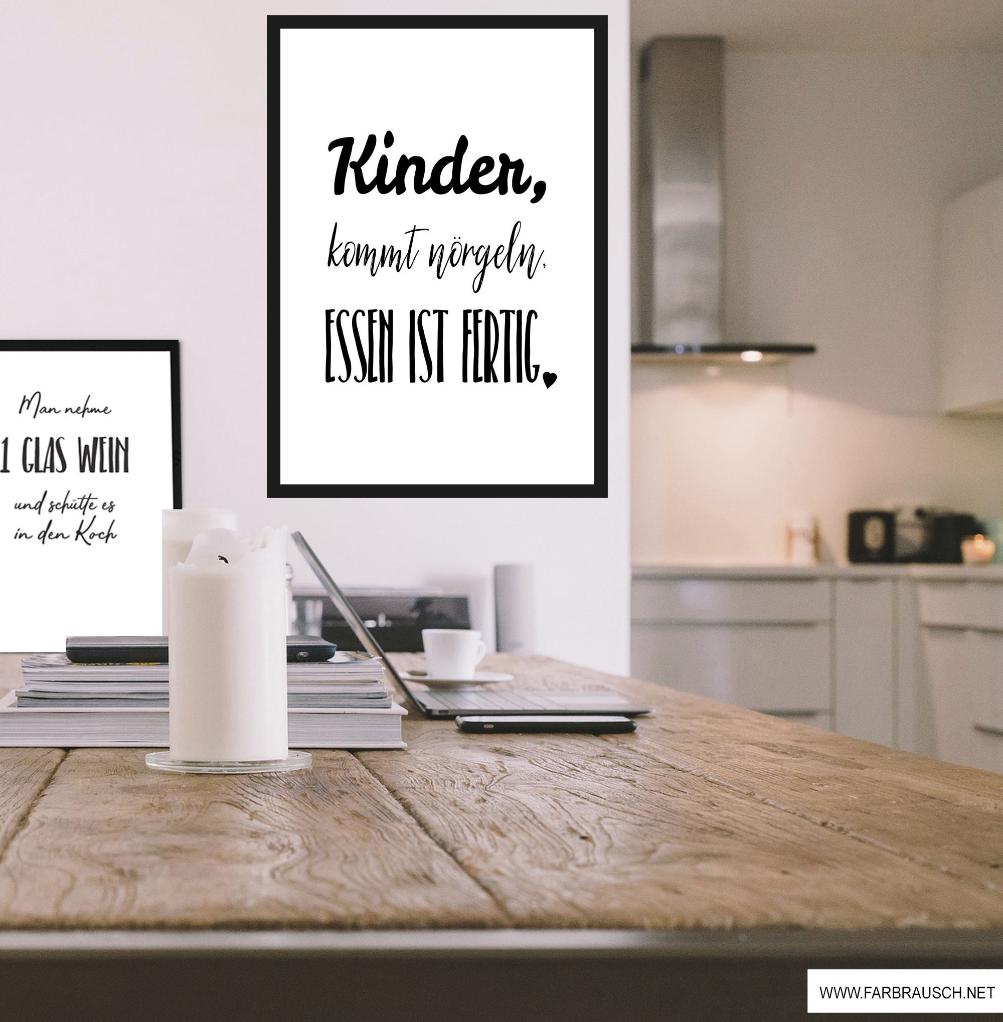 Poster Mit Spruch Fur Die Kuche Kinder Kommt Norgeln Etsy