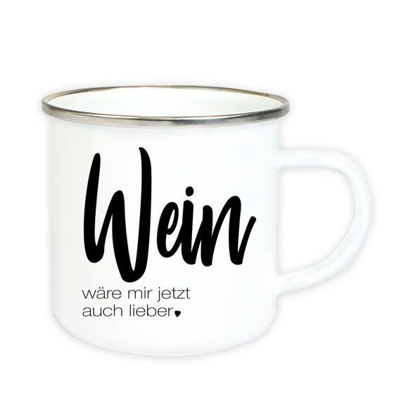 Emaille Tasse mit lustigem Spruch | Tasse Büro | Geschenk Mann | Geschenk Weihnachten |Weinachtsgeschenk Mann | Geschenk Freund