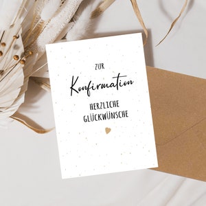 Karte zur Konfirmation mit Umschlag  | Geschenkidee zur Konfirmation| Geldgeschenk Konfirmation