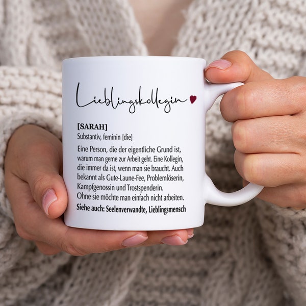 Tasse Definition Lieblingskollegin mit Wunschname | Tasse Lieblingskollegin | Tasse Kollegin | Geschenk Kollegin | Geschenk Abschied