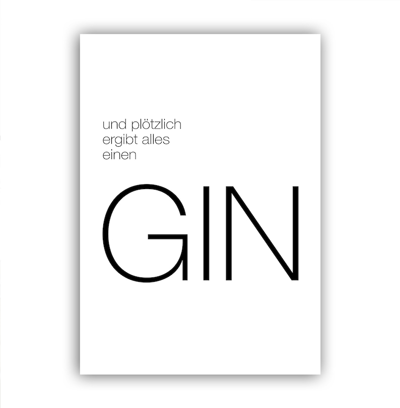 Calligraphy poster with saying for the kitchen Beautiful decoration for the kitchen Gin Sinn