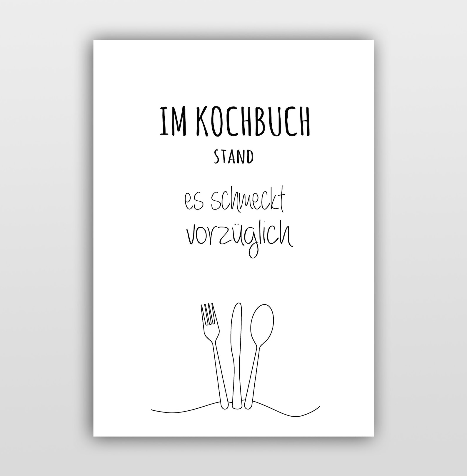Poster mit Spruch für die Küche Im Kochbuch stand es Etsy