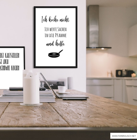 Poster mit Spruch für die Küche 