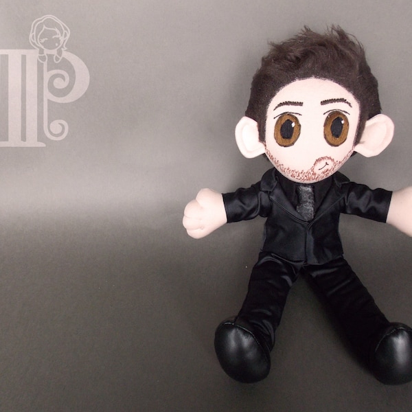 Crowley Supernatural Doll Plushie Toy Mark Sheppard