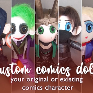 Custom Comics Doll, Commission, Original Character, Plush, Doll, Plushie, Toy