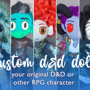 Custom D&D Doll, Commission, Original RPG Character, Plush, Doll, Plushie, Toy