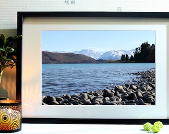 Photography New Zealand - photo - New Zealand - lake - landscape - framed