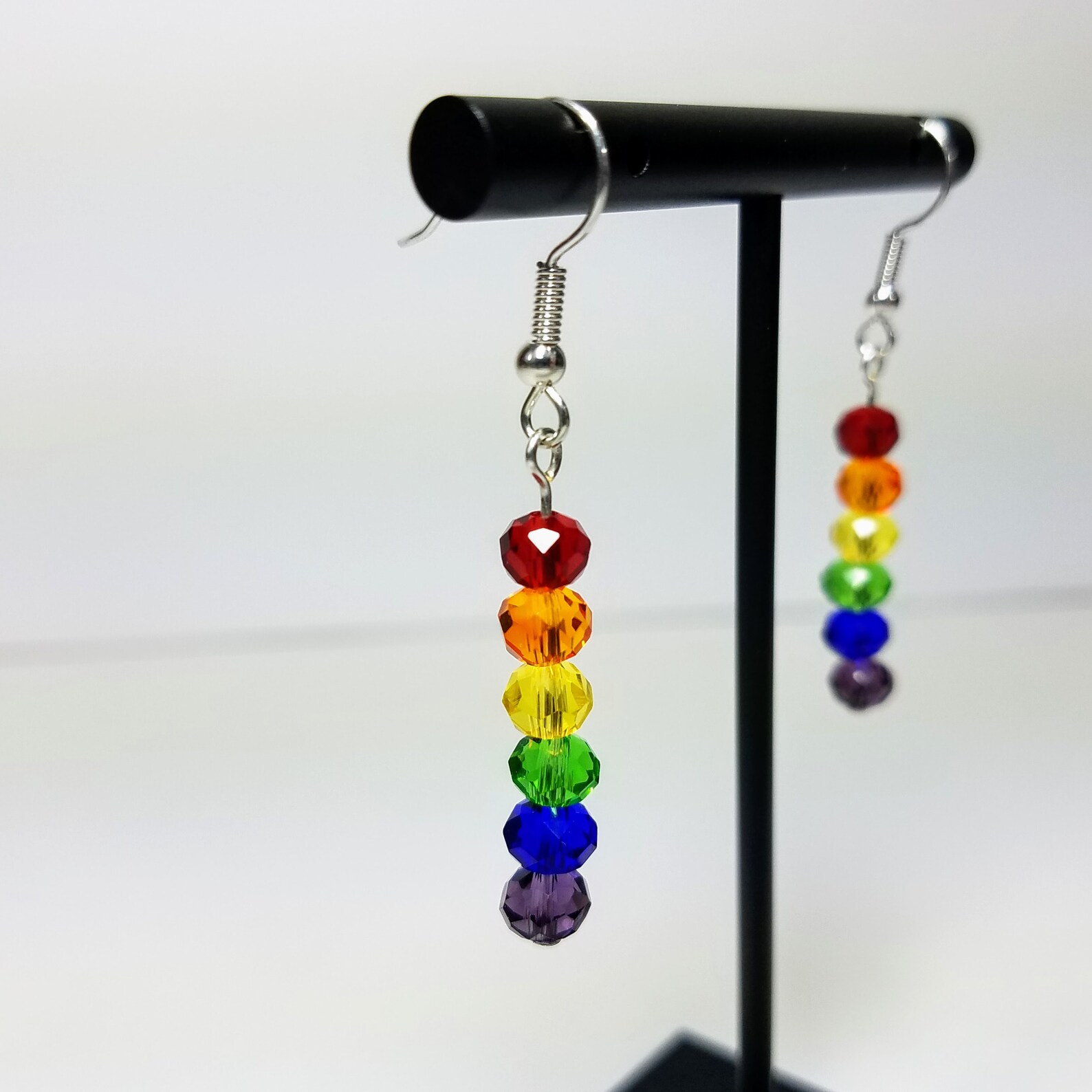 LGBTQ Regenbogen stolz Flagge Kristall Ohrringe Silber ...