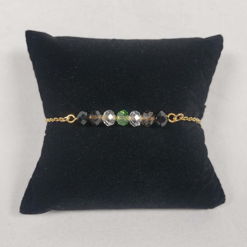 Minimalist LGBT Silver Handmade Jewelry Agender Pride Flag Crystal Bracelet LGBTQIA Pride Present LGBTQ Gold Coming Out Gift Elastic