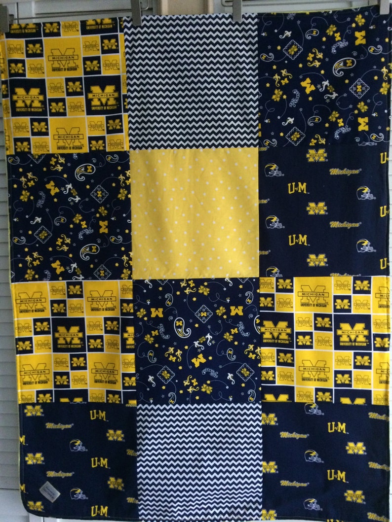 Game Day for Michiganders baby quilt