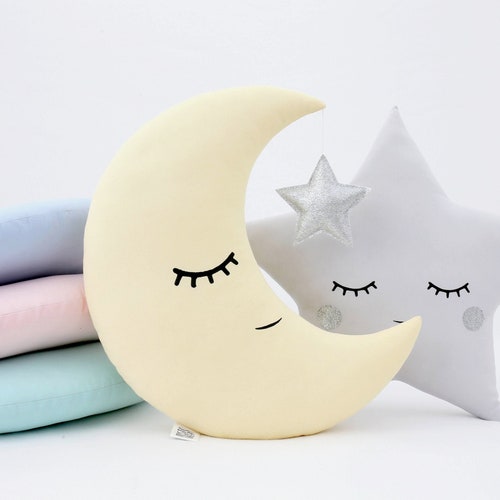 Baby Girl Nursery Decor Moon and Star Cushions Moon and Etsy