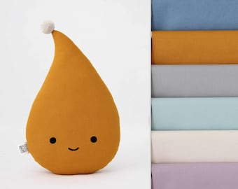 Raindrop Pillow for Nursery, Baby  Cushion, Newborn Infant Gift, Boy Girl Neutral Kids Room Children Bed Pom Pom Teepee Sky Cloud Decor