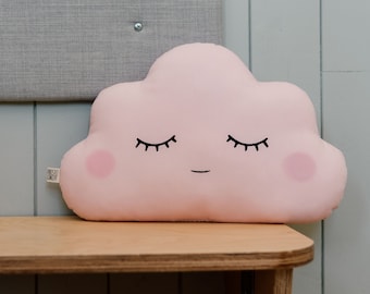 Light pink cloud pillow, Baby girl nursery, Baby shower gift, Pregnancy gift, girl room decorations
