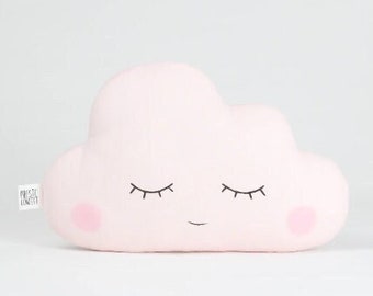 Pink Cloud Pillow, Cloud Cushion, Pink Nursery Decor, Baby Girl Room Decor, Cloud Baby Shower, Cute Cloud Pillow, Decorative Throw Pillow