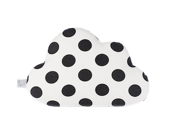 Polka Dot Cloud Pillow, Black And White Cushion, Gender Neutral Nursery, Dalmatian Pillow, Kids And Baby, Children Cushion, Throw Pillow