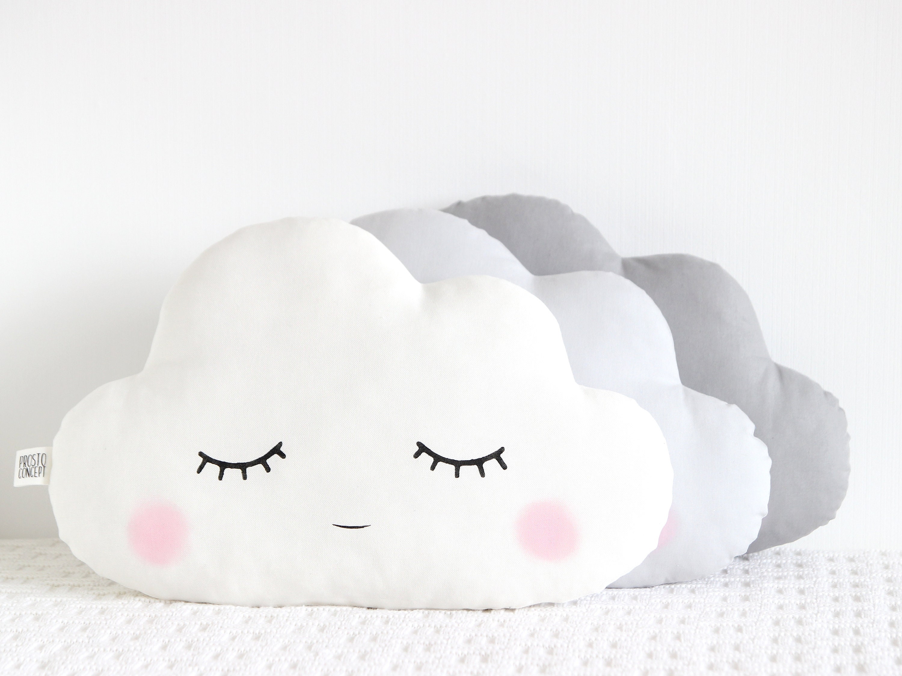 Gray / White Cloud Pillow Cloud Cushion Baby Pillow Kids Etsy