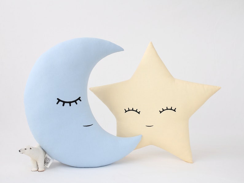 Moon Cloud and Star Kids Pillows Girl Boy Nursery Cushions Etsy