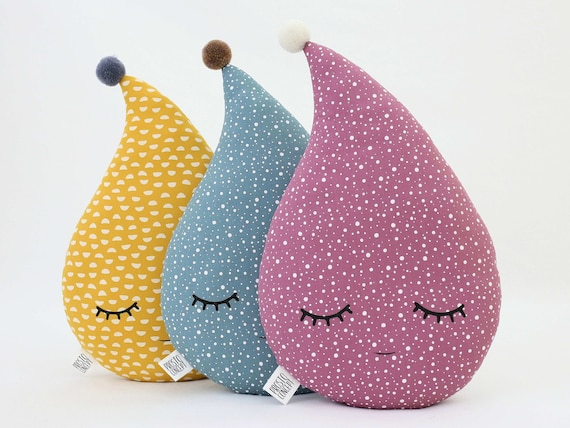 Baby Pillow Rain Drop Cushion Cloud Nursery Decor baby girl room baby boy cushion baby crib decor toddler bed cushion children cushion