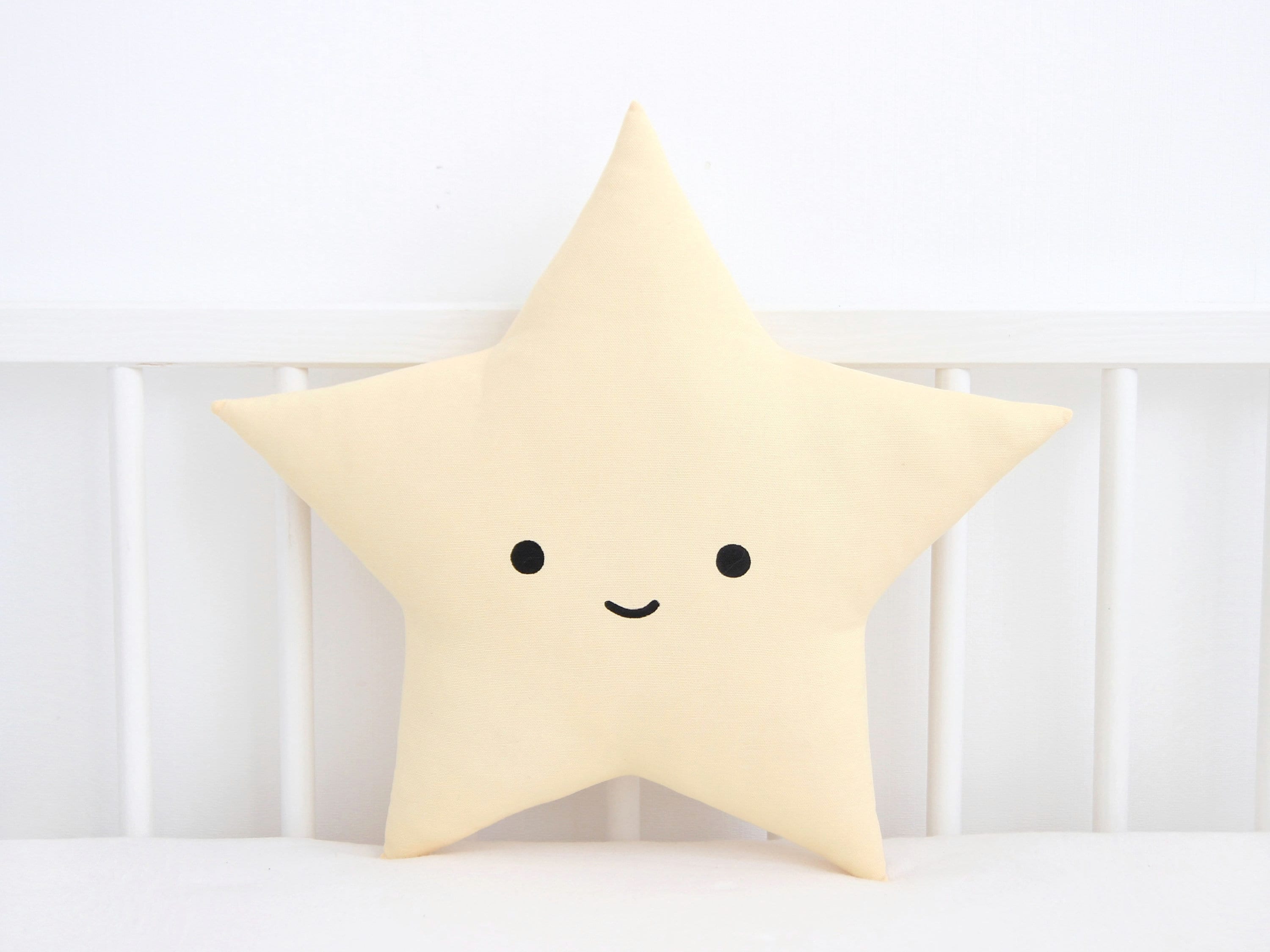 Coussin Etoile Jaune Pastel Coussins Enfant Decoration Chambre Bébé Fille, Coussin Bébé, Déco Lune, 