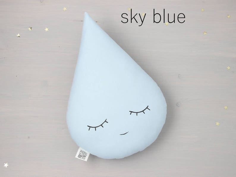 Baby Pillow Rain Drop Cushion Cloud Nursery Decor baby girl room baby boy cushion baby crib decor toddler bed cushion children cushion