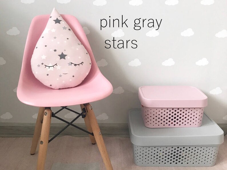 Baby Pillow Rain Drop Cushion Cloud Nursery Decor baby girl room baby boy cushion baby crib decor toddler bed cushion children cushion