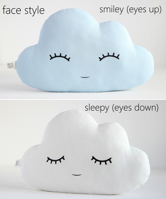 blue cloud pillow
