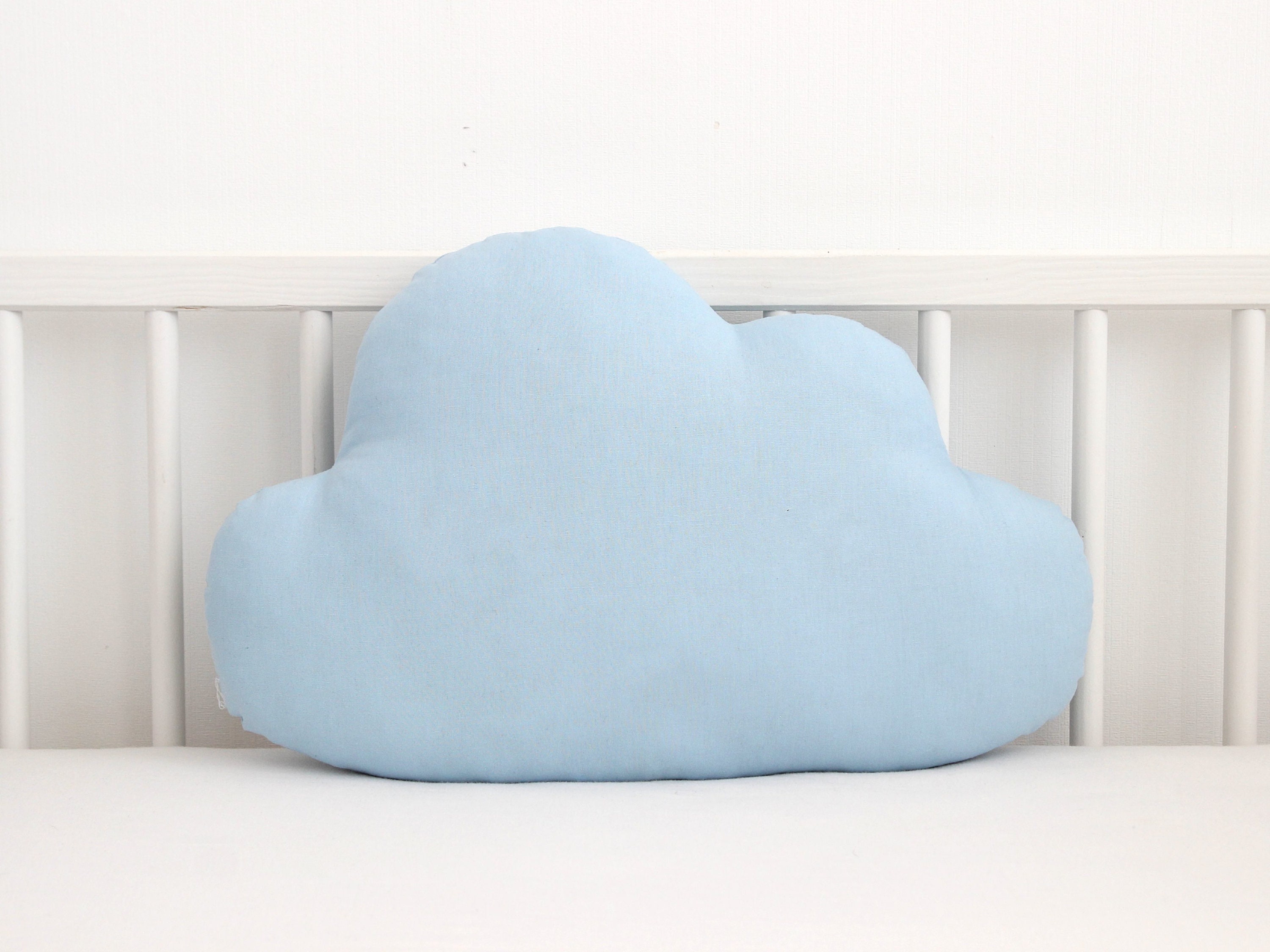 Baby Blue Cloud Pillow Baby Boy Nursery Decor Cloud Shaped Etsy