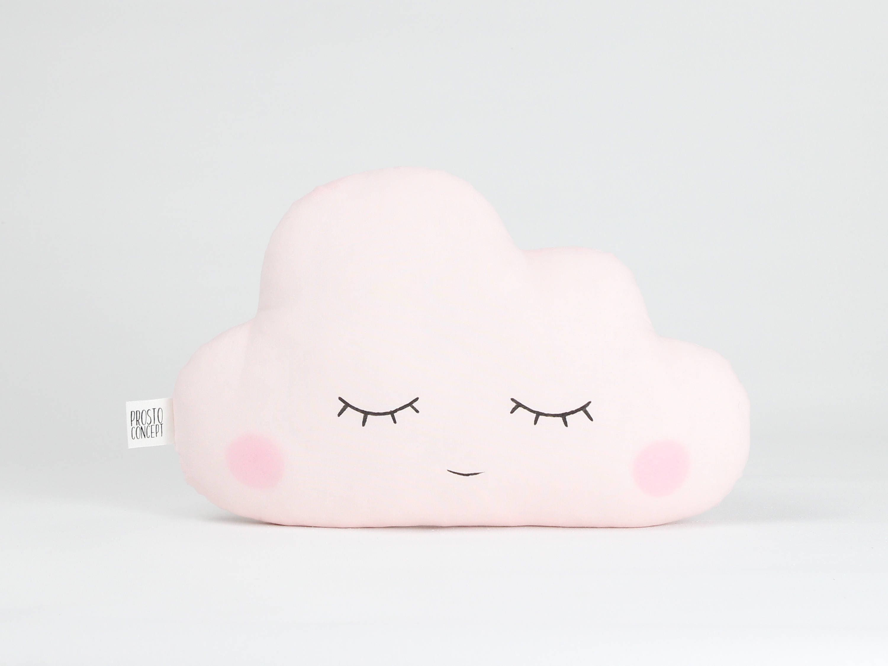 Coussin Bébé Fille, Coussin Nuage Rose Pâle, Décor Chambre Enfant, Cadeau Naissance Personnalisé