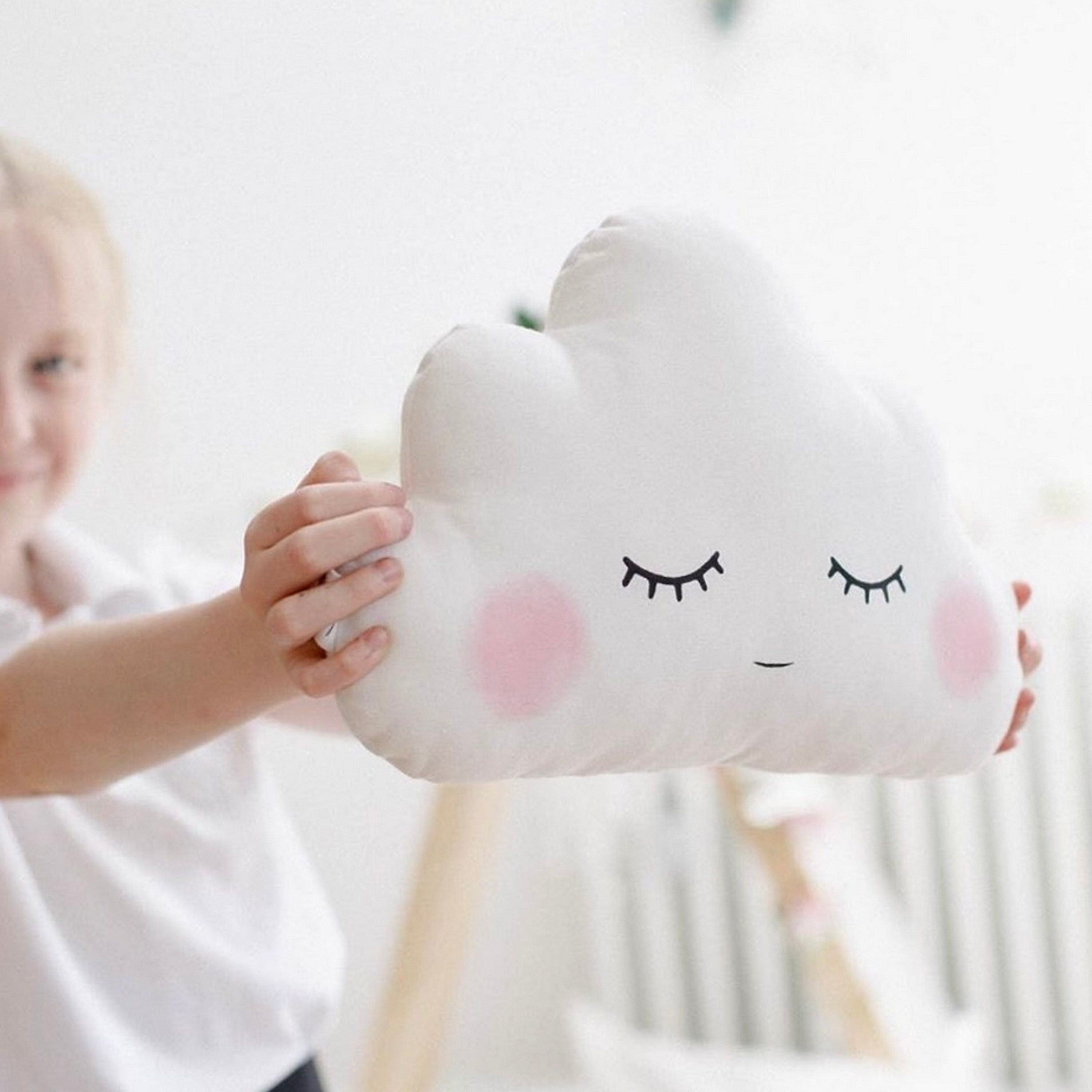White Cloud Cushion Baby and Playroom Decor Cloud Pillow for