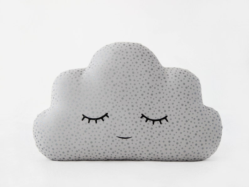 Pépinière doreiller nuage gris Décoration de chambre de bébé Oreiller pour enfants image 1