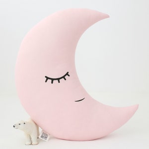 Crescent moon pillow for nursery Baby pillow Toddler room decor Best gifts for kids image 2
