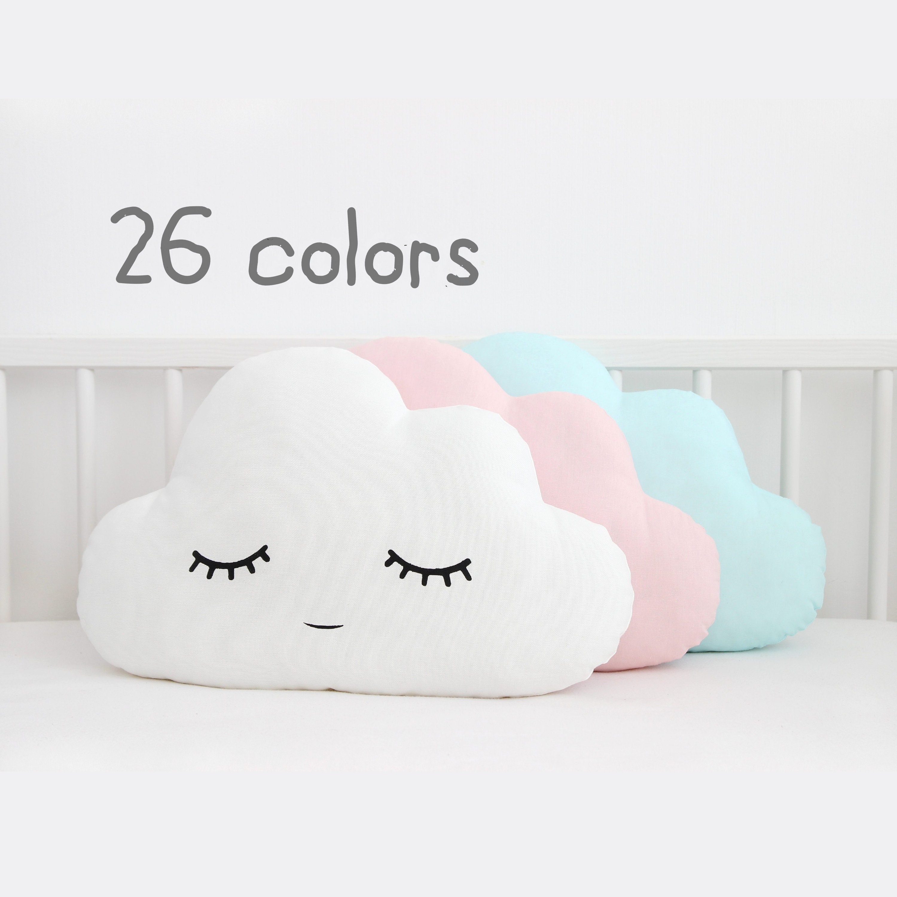 White Cloud Pillow Nursery Cushion Cloud Baby Pillow Baby Gifts 