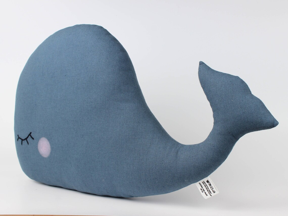 Petrol Blue Whale Pillow Whale Decor Nautical Pillow Petrol Etsy