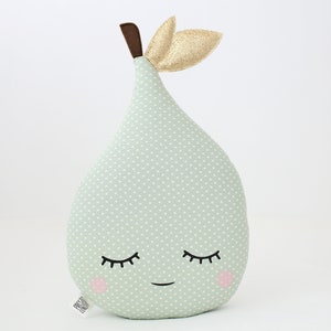 Pear pillow ~ Fruit pillow ~ Decorative cushion ~ Tooth fairy pillow